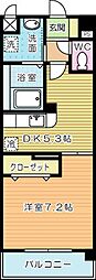 ハミングバード上吉田 1DKの間取図画像