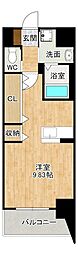 LEGEND鍛冶町 ワンルームの間取図画像