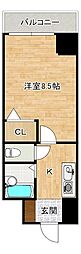 ギャラン南小倉 1Kの間取図画像