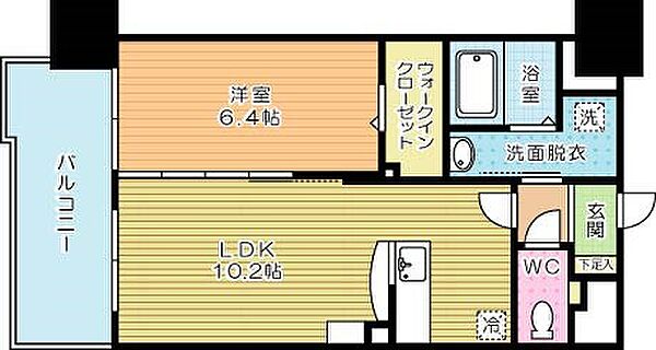 グランヒルズ三萩野 207｜福岡県北九州市小倉北区三萩野２丁目(賃貸マンション1LDK・2階・40.25㎡)の写真 その2