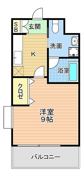 ギャラン吉野町 309｜福岡県北九州市小倉北区吉野町(賃貸マンション1K・3階・28.50㎡)の写真 その2