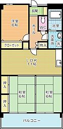 キクタケビル金鶏 3LDKの間取図画像