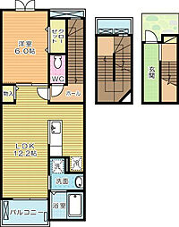 エクスクルーシブ3 1LDKの間取図画像