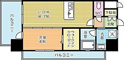 デザイナーズザ・レトロ 1LDKの間取図画像