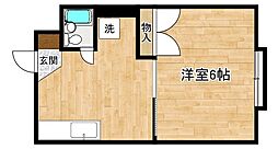 ホワイトプラザ中原2 1Kの間取図画像