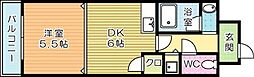 リード大手町 1DKの間取図画像