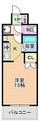 アルテハイム門司駅前 ワンルームの間取図画像