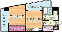 FARO戸畑駅前ビル 1DKの間取図画像