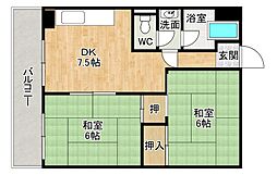MDIマンション 2DKの間取図画像