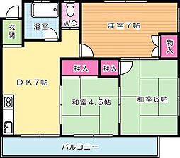 MDIマンション 3DKの間取図画像