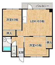 e-lux1 2LDKの間取図画像