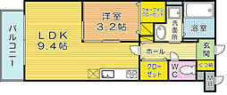 アヴァンセ井堀 1LDKの間取図画像