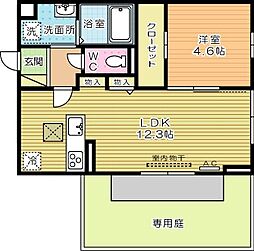 サンヒルズ 1LDKの間取図画像