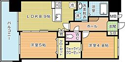 リブラブライト 2LDKの間取図画像