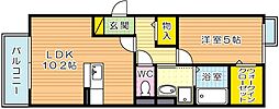 エトワール中井 1LDKの間取図画像
