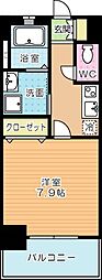 内山神岳ビル 1Kの間取図画像