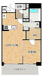 ミースカセッタ小倉 1LDKの間取図画像