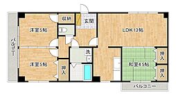 リリーフ浅川2 3LDKの間取図画像