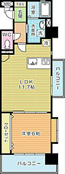 アルティザ小倉 1LDKの間取図画像