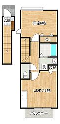 ベルニーニ 1DKの間取図画像