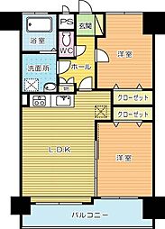 J-スクエア 2LDKの間取図画像