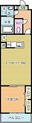 シャンテ・ベルジュ 1LDKの間取図画像