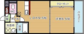 コスモス浅川学園台  ｜ 福岡県北九州市八幡西区浅川学園台２丁目（賃貸マンション1LDK・3階・38.00㎡） その2