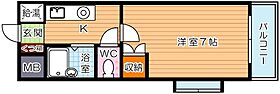 パノラマプラザ  ｜ 福岡県北九州市八幡西区藤田１丁目（賃貸マンション1K・4階・17.26㎡） その2