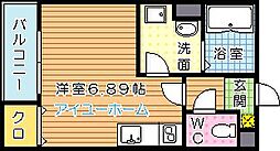 仮）東曲里町新築アパート 1階ワンルームの間取り