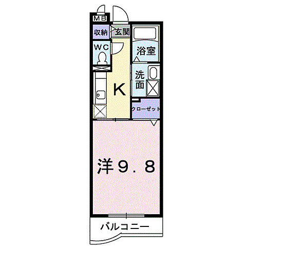 サン・ロイヤルガーデンＣ 201｜香川県高松市鶴市町(賃貸マンション1K・2階・30.75㎡)の写真 その2