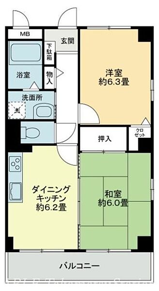 フィネスＴ ｜香川県高松市成合町(賃貸アパート2DK・3階・44.75㎡)の写真 その2