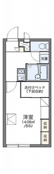 レオパレスＫ　ＣＯＵＲＴ 206｜香川県高松市木太町(賃貸アパート1K・2階・23.18㎡)の写真 その2