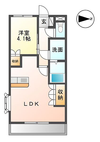 メゾン優 ｜香川県高松市鬼無町藤井(賃貸アパート1LDK・1階・36.00㎡)の写真 その4