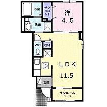 クラール木太リゾンネＡ 105 ｜ 香川県高松市木太町3375番地22（賃貸アパート1LDK・1階・40.03㎡） その2