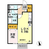 フォンターナ伏石　B棟 203 ｜ 香川県高松市伏石町2080-2（賃貸アパート1LDK・2階・33.39㎡） その2