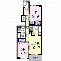 サン・ハーモニーＢ 102 ｜ 香川県高松市香西北町417番地3（賃貸アパート2LDK・1階・55.42㎡） その2