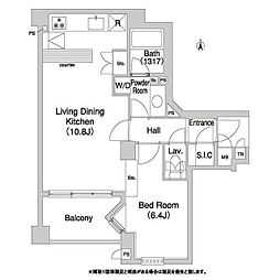 コンフォリア碑文谷 1LDKの間取図画像