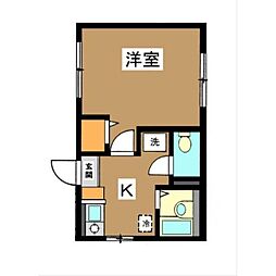 フォレッサ田園調布 1Kの間取図画像