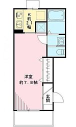 カーサグローブ 1Kの間取図画像