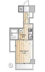 セブンスターマンション第一青葉台 1Kの間取図画像