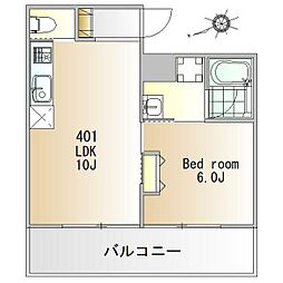 学大十字街ビル 1LDKの間取図画像