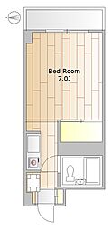シーダーズフォレスト ワンルームの間取図画像