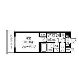 ラ・グランドゥール白金 1Kの間取図画像
