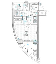 ラグジュアリーアパートメント目黒東山 1Kの間取図画像