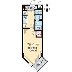 ビイルーム自由が丘 1Kの間取図画像