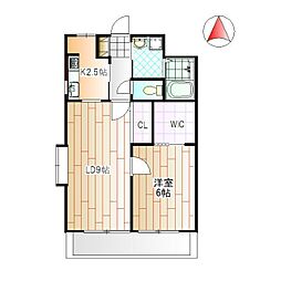 アイテック武蔵小杉 1LDKの間取図画像