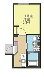 KIKUNA BASE 1Kの間取図画像