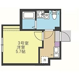KIKUNA BASE 1Kの間取図画像