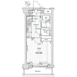 CYNTHIA雪谷大塚Casa 1Kの間取図画像