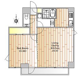 アンジェラ神宮前 1LDKの間取図画像